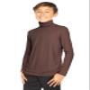 Boy's Oh So Soft Turtleneck Brown Large view 1