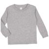 RABBIT SKINS 100% Combed Ringspun Cotton Toddler Long Sleeve Baby Rib Pajama Top, Heather, 2T view 1
