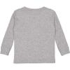 RABBIT SKINS 100% Combed Ringspun Cotton Toddler Long Sleeve Baby Rib Pajama Top, Heather, 2T view 2
