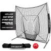 PowerNet Baseball & Softball Practice Net 7x7 FT with Accessories for Practice Pitching & Batting, Weighted Ball, Strike Zone Attachment (Pitching Kit, Black) view 1