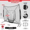 PowerNet Baseball & Softball Practice Net 7x7 FT with Accessories for Practice Pitching & Batting, Weighted Ball, Strike Zone Attachment (Pitching Kit, Black) view 3
