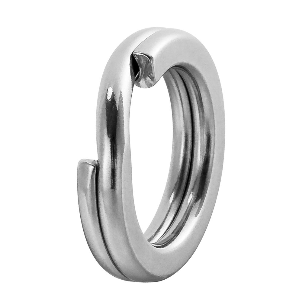 Dr.Fish 20 Pack Split Ring Stainless Steel Hyper Wire Flattened Fishing Lure Rings Heavy Duty Tackle Hook Line Connector Saltwater #8 100LB 10.5mm