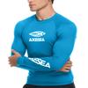 AXESEA Men Long Sleeve Rashguard UPF 50+ Rash Guard Shirt Swimwear Athletic Tops Size S-XXL Aqua view 2