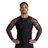 Sanabul Essential Long Sleeve Compression Training Rash Guard for MMA BJJ Wrestling Grappling and No Gi Jiu Jitsu Rashguard - Brown, Large view 2