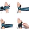 HYFAN Professional Wrist Elbow Knee Wraps Elastic Straps Brace Support Protector for Weightlifting Workout Bodybuilding Gym Fitness (Wrist, Blue) view 4