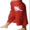 RaanPahMuang Rayon Wrap Drive in Pants with Carp Fish Print, Large, Sinopia Brown view 2