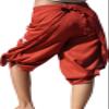 RaanPahMuang Rayon Wrap Drive in Pants with Carp Fish Print, Large, Sinopia Brown view 3