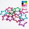 SWATOM Aluminum Star Shape Carabiner Clip Spring Snap Hook Keyring Carabiners Keychains Outdoor Accessories (2.6 Inch) view 4