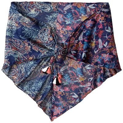 LAUNDRY BY SHELLI SEGAL Women's Paisley Floral Triangular Wrap Accessory, midnight multi, One Size