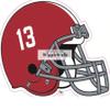 5 Inch Football Helmet University of Alabama Crimson Tide ACT Logo Removable Wall Decal Sticker Art NCAA Home Room Decor 5 by 4 Inches view 1