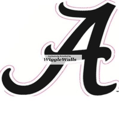3 Inch Black A Logo University of Alabama Crimson Tide ACT Removable Wall Decal Sticker Art NCAA Home Room Decor 3 by 2 1/2 Inches