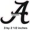 3 Inch Black A Logo University of Alabama Crimson Tide ACT Removable Wall Decal Sticker Art NCAA Home Room Decor 3 by 2 1/2 Inches view 2