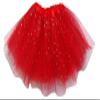 Adult, Plus, or Kids Size Valentine's Day Sequin Love Heart Tutu Costume Skirt (XL (Plus Size), Red)