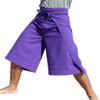RaanPahMuang Drive in Wrap Pants in Summer Plain Mixed Cotton, Medium, Aum Cotton - Amethyst Violet