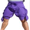 RaanPahMuang Drive in Wrap Pants in Summer Plain Mixed Cotton, Medium, Aum Cotton - Amethyst Violet view 4