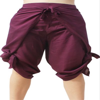 RaanPahMuang Drive in Wrap Capri Length Pants in Light Viscose Rayon Fabric, Large, Purple - Violet