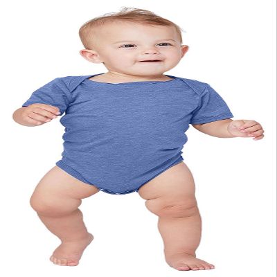 Bella + Canvas Infant Triblend Short-Sleeve One-Piece 6-12MOS BLUE TRIBLEND