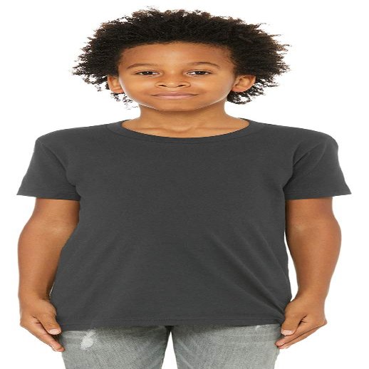 Bella + Canvas Youth Jersey Short-Sleeve T-Shirt M DARK GREY