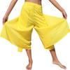 RaanPahMuang Drive in Wrap Capri Length Pants in Light Viscose Rayon Fabric, Large, Yellow view 3