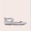 DREAM PAIRS Women's Comfortable Fashion Elastic Ankle Straps Flats Shoes,Size 10,Grey,Sole_Stretchy view 3