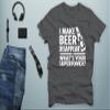 Crazy Bros Tees I Make Beer Disappear, What's Your Superpower? Beer Lover - Drinking Tee - Funny Men's T-Shirt (Large, Charcoal) view 2