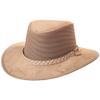 American Hat Makers Breeze Medium Leather and Mesh Sun Hat for Men and Women | Wide Brim Outdoor Hat with UPF 50 Sun Protection, Breathable Design with Adjustable Chin Strap view 1