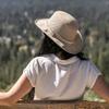American Hat Makers Breeze Medium Leather and Mesh Sun Hat for Men and Women | Wide Brim Outdoor Hat with UPF 50 Sun Protection, Breathable Design with Adjustable Chin Strap view 3