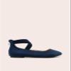 DREAM PAIRS Women's Comfortable Fashion Elastic Ankle Straps Flats Shoes,Size 6.5,Navy-1,Sole_Stretchy view 2