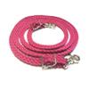 flat braided paracord reins fuschia FR30 view 1
