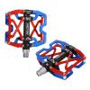 MZYRH Mountain Bike Pedals, Ultra Strong Colorful CNC Machined 9/16" Cycling Sealed 3 Bearing Pedals(Blue Red 3 Bearings) view 2