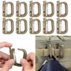 10 Pack Multipurpose D-Ring Grimlock Locking for Molle Webbing with Zippered Pouch by BOOSTEADY (Brown) view 1
