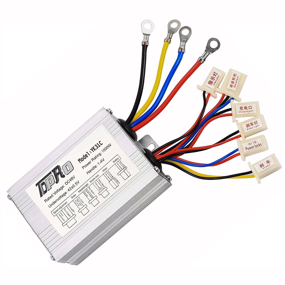 WPHMOTO 48 Volt 1000 Watt Brush Electric Motor Controller for e-Bike Tricycle Scooter Bicycle