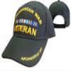 Afghanistan War Veteran Black Cap Hat Embroidered 3D 782A Ribbon view 1