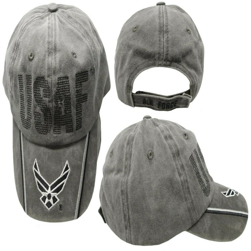 AES Air Force Wings Olive (Stitched Letters) Embroidered Cap Hat Licensed