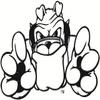4 Inch UGA Hairy Dog Logo University of Georgia Bulldogs Mascot Removable Wall Decal Sticker Art NCAA Home Room Decor 4.5 by 2.5 Inches view 1