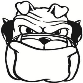 4 Inch UGA Hairy Dog Logo University of Georgia Bulldogs Mascot Removable Wall Decal Sticker Art NCAA Home Room Decor 4.5 by 3.5 Inches