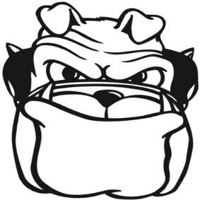 4 Inch UGA Hairy Dog Logo University of Georgia Bulldogs Mascot Removable Wall Decal Sticker Art NCAA Home Room Decor 4.5 by 3.5 Inches
