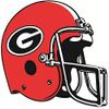 3 Inch Football Helmet UGA University of Georgia Bulldogs Mascot Logo Removable Wall Decal Sticker Art NCAA Home Room Decor 3 by 2 Inches C view 1