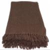Kakaos Deluxe Solid Color Yoga Blankets with Matching Tassels (Brown) view 3