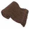 Kakaos Deluxe Solid Color Yoga Blankets with Matching Tassels (Brown) view 4