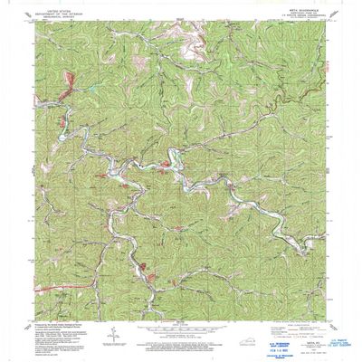 YellowMaps Meta KY topo map, 1:24000 Scale, 7.5 X 7.5 Minute, Historical, 1992, Updated 1992, 27.4 x 22.5 in - Tyvek