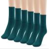 Silky Toes Womens Soft Rayon From Bamboo Dress Socks Crew Seamless Toe Turn Cuff Socks 3-6 Pairs (9-11, Hunter -6 Pairs) view 1