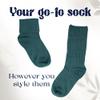 Silky Toes Womens Soft Rayon From Bamboo Dress Socks Crew Seamless Toe Turn Cuff Socks 3-6 Pairs (9-11, Hunter -6 Pairs) view 2