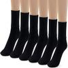 Silky Toes Womens Soft Rayon From Bamboo Dress Socks Crew Seamless Toe Turn Cuff Socks 3-6 Pairs (9-11, Black -6 Pairs) view 1