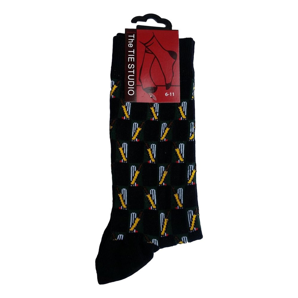 Cricket Bat Ball Stumps Wicket Unisex Novelty Ankle Socks Adult Size 6-11