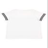 LAT Ladies' Curvy Fit Premium Jersey V- Neck Short Sleeve Football Tee, White Solid/Black, 14/16 view 2