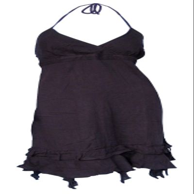 RaanPahMuang Brand Ladies Cross Bust Cotton Gypsy Dress Blade Bottom Hem, Large, Seal Brown