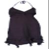 RaanPahMuang Brand Ladies Cross Bust Cotton Gypsy Dress Blade Bottom Hem, Large, Seal Brown view 1