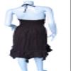 RaanPahMuang Brand Ladies Cross Bust Cotton Gypsy Dress Blade Bottom Hem, Large, Seal Brown view 2