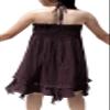 RaanPahMuang Brand Ladies Cross Bust Cotton Gypsy Dress Blade Bottom Hem, Large, Seal Brown view 4